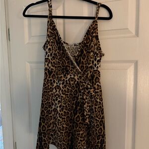 Leopard Print Wrap Dress